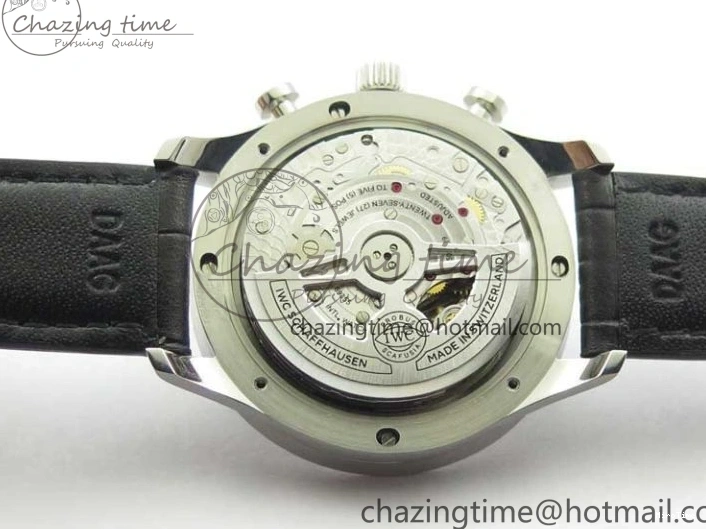 MIROTIME 0421 Elegant Portuguese IW371615 ZF 1:1 Best Edition SS Green Dial on Black Leather Strap A96355 V 7081